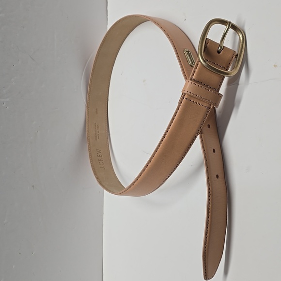{J. Crew} Tan Leather Belt with Gold Accents - Size XS - Picture 8 of 11